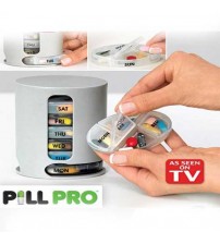 Pill Pro Pills & Vitamins Storage Box Organizer for 7 Days Each Day of Weak Divided Into 4 Compartments Plastic Medicine Box